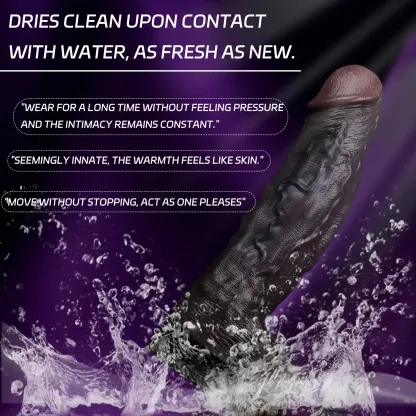 Hugo 7.1"×2" Black Vibrating Penis Sleeve | 10 Vibration Modes Remote Control